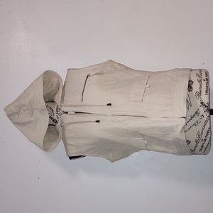 Catalina Women Hoodie Vest Size Small Cream